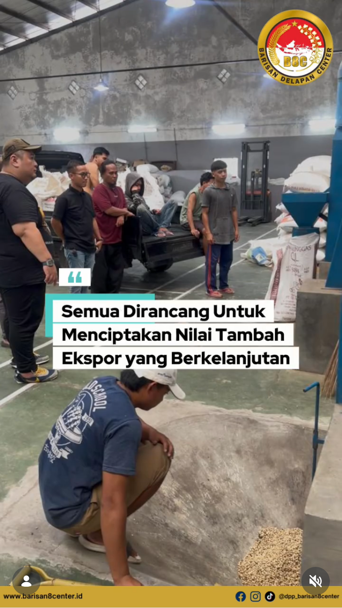 Ketua Umum Barisan Delapan Center, Andrio Caesario Melakukan Persiapan Transformasi Desa Melalui Hilirisasi Kopi